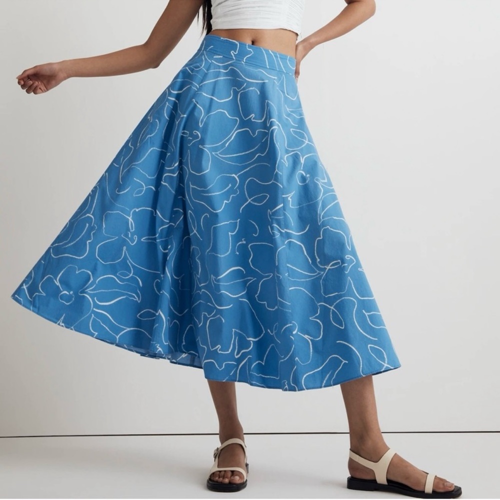 Floral Blue Skirt